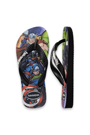 Havaianas 4148300 Kids Top Marvel Ii Parmak Arası Siyah Erkek Çocuk Terlik