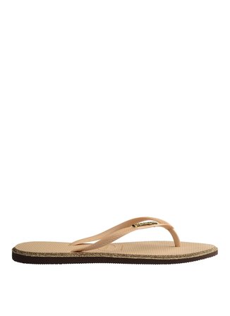 Havaianas Bej - Altın Kadın Plaj Terliği SLIM POINT GLITTER