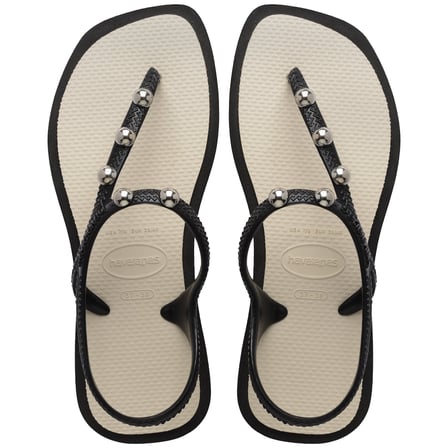 Havaianas Siyah - Bej Kadın Plaj Terliği FLASH FUSION