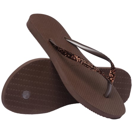 Havaianas Slim Glitter Kahverengi Kadın Terlik