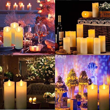 LED LİGHT CANDLES 6 ADET LED IŞIKLI MUM TİTREK SALLANAN MUM IŞIKLI MUM LED MUM PİLLİ MUM ROMANTİK MUM