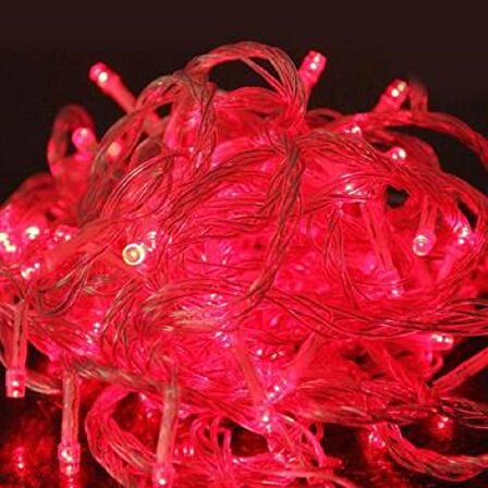 RED COLORS LED LİGHT 10 METRE KIRMIZI LED IŞIK KIRMIZI İP LED IŞIK KABLO IŞIK 220V FİŞLİ KIRMIZI IŞIK