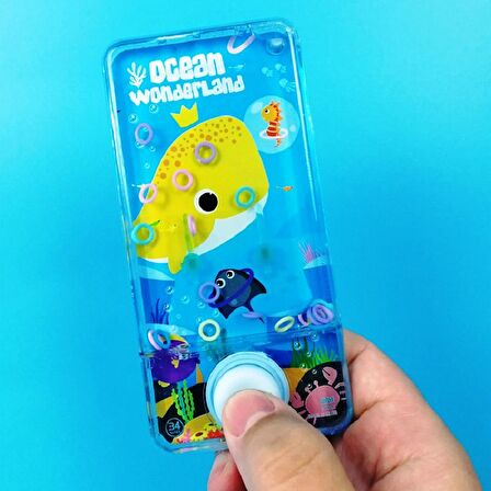 YELLOW OKYANUS DÜNYASI SULU HALKA OYUNU TRANSPARENT WATER RİNG GAME WATER RİNG OCEAN WORLD FOR KİDS