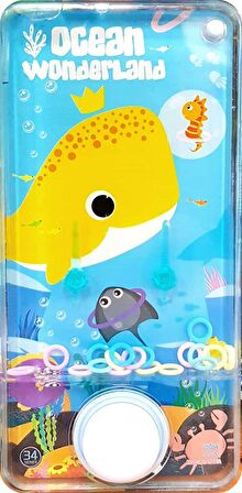 YELLOW OKYANUS DÜNYASI SULU HALKA OYUNU TRANSPARENT WATER RİNG GAME WATER RİNG OCEAN WORLD FOR KİDS