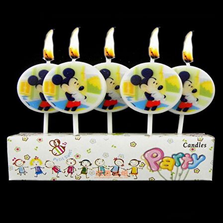 MİCKEY MOUSE BIRTHDAY CANDLE VIP KALİTE MİCKEY MOUSE PASTA MUMU 5 ADET MİCKEY MOUSE DOĞUM GÜNÜ MUMU