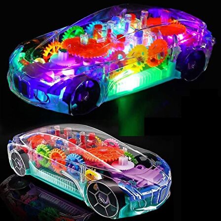 VIP LED LİGHT CARS MULTİ COLOR IŞIKLI ARABA RENKLİ LED IŞIKLI TRANSPARAN ARABA OYUNCAK ARABA