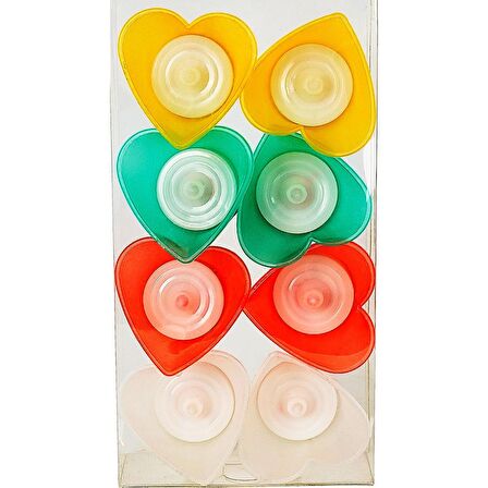 HEART LED LİGHT MULTİ COLORS CANDLE 8 ADET KALPLİ LED IŞIKLI MUM KIRMIZI MUM YEŞİL MUM BEYAZ MUM SARI MUM