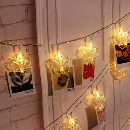 DEKOR DÜĞÜN IŞIKLARI KELEBEK MANDAL LED IŞIK GÜN IŞIĞI LED IŞIK BUTTERFLY CLİPS LED PİLLİ LED IŞIK