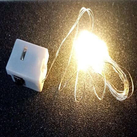 DEKOR DÜĞÜN IŞIKLARI GÜN IŞIĞI LED IŞIK WARM LİGHT HIZLI YAVAŞ SABİT YANAR PİLLİ LED IŞIK 2 METRE