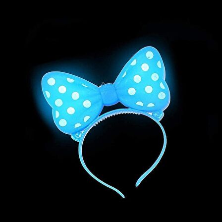 IŞIKLI MAVİ MİCKEY MOUSE TAÇ BLUE HEADBAND LED LİGHT MİCKEY MOUSE IŞIKLI TAÇ MAVİ  RENK PARTİ TAÇLARI