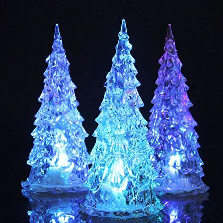 IŞIKLI YILBAŞI AĞACI VIP RENKLİ LED IŞIKLI ÇAM AĞACI 13 CM IŞIKLI ÇAM AĞACI RGB PINE TREE LED LIGHT