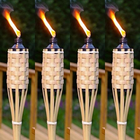 90 CM BAMBU MEŞALE VIP 90 CM BAMBOO TORCH BAHÇE AYDINLATMA IŞIĞI KINA KIR DÜĞÜN KORTEJ IŞIKLARI