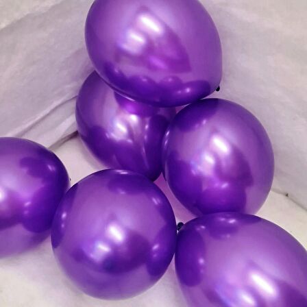 VIP 100 PCS SHINY METALLIC PURPLE BALLOON VIP KALİTE PARLAK METALİK MOR BALON HELYUM GAZI UYUMLUDUR