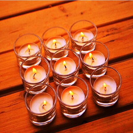 36 PCS VIP ROMANTIC GLASS CANDLE HOLDER 36 ADET CAM MUMLUK 4.5X2CM TEA LİGHT CAM MUMLUK DEKOR MUMLUK