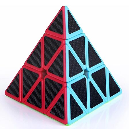 1 PCS PRAMİD CUBE CORBON FİBER CUBE 1ADET VIP PİRAMİT ZEKA KÜPÜ PRAMİT HIZ KÜPÜ TRIANGLE RUBİKS CUBE