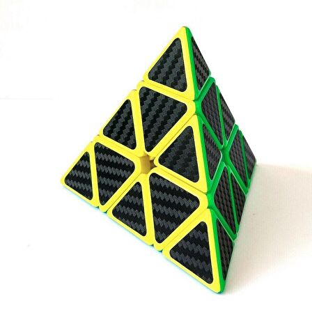 1 PCS PRAMİD CUBE CORBON FİBER CUBE 1ADET VIP PİRAMİT ZEKA KÜPÜ PRAMİT HIZ KÜPÜ TRIANGLE RUBİKS CUBE