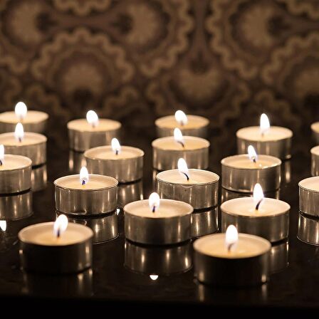 50 PCS VIP WHİTE TEA LİGHT CANDLE 50 ADET VIP KALİTE BEYAZ TEA LİGHT MUM BEYAZ MUM YILBAŞI MUMLARI