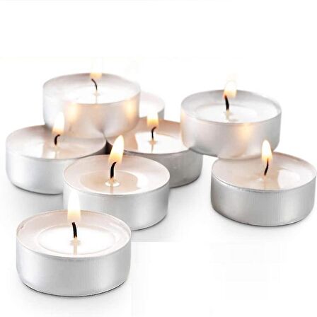 50 PCS VIP WHİTE TEA LİGHT CANDLE 50 ADET VIP KALİTE BEYAZ TEA LİGHT MUM BEYAZ MUM YILBAŞI MUMLARI