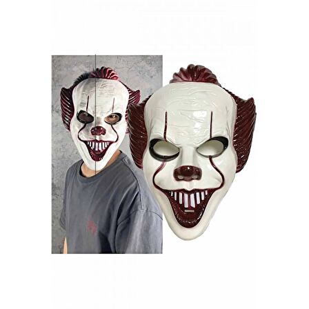 VIP PENNYWİSE HALLOWEEN PENNYWİSE MASK CADILAR BAYRAMI KATİL PALYAÇO KORKU MASKESİ PALYAÇO MASKESİ