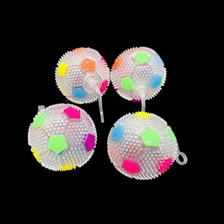 3 PCS FLASHING LİGHT UP BALL 3 ADET SESLİ LED IŞIKLI MİNİ FUTBOL TOPU YOYO IŞIKLI STRES OYUNCAĞI