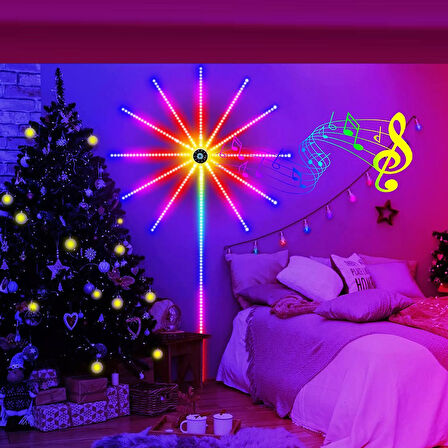 VIP KALİTE HAVAİ FİŞEK NOEL IŞIĞI APP SMART CONTROL IC LED RGB FIREWORKS LIGHT FULL+FULL RENKLİ LED