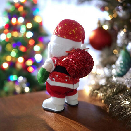 VIP KALİTE DANS EDEN HEDİYE ÇUVALLI NOEL BABA MÜZİKLİ NOEL BABA NOEL BABA YILBAŞI SÜSLERİ