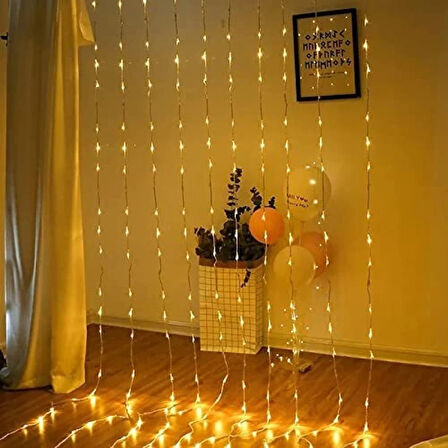 YILBAŞI IŞIĞI GÜN IŞIĞI LED IŞIK SALKIM LED IŞIK 12 DALLI 3X3 METRE MODLU EKLEMELİ DEKOR NOEL IŞIĞI