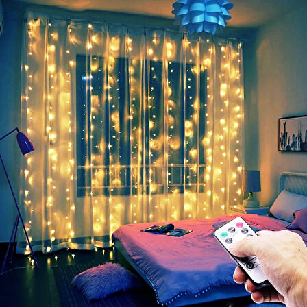 VIP CURTAIN LAMP IP64 10 DALLI 2.60X2 METRE DIŞ MEKAN SALKIM LED IŞIK GÜN IŞIĞI DÖKME LED KUMANDALI
