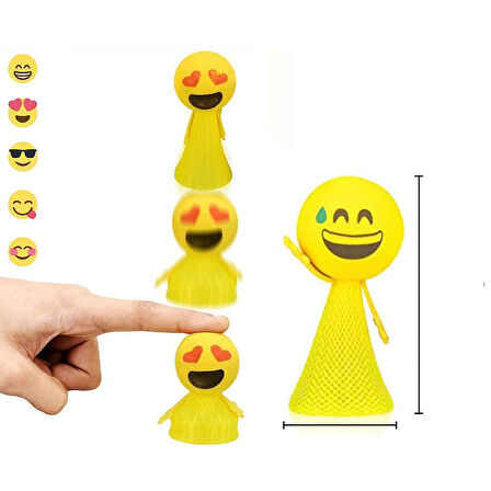 YÜKSEK KALİTE 4 ADET RENKLİ LED IŞIKLI ZIPLAYAN KAFALAR IŞIKLI UÇAN KAFALAR IŞIKLI EMOJİ KAFALAR