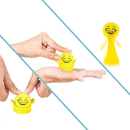 YÜKSEK KALİTE 4 ADET RENKLİ LED IŞIKLI ZIPLAYAN KAFALAR IŞIKLI UÇAN KAFALAR IŞIKLI EMOJİ KAFALAR