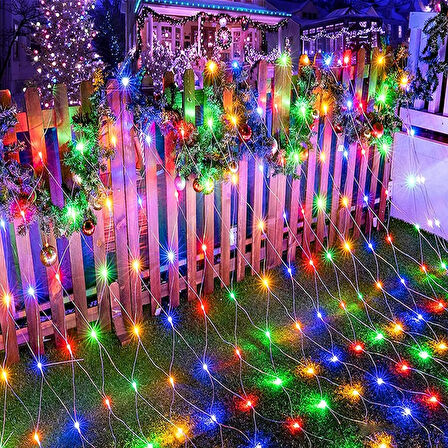 YÜKSEK KALİTE RENKLİ AĞ LED IŞIK ÖRÜMCEK AĞI LED IŞIK 2X2 m2 EKLEMELİ ANİMASYONLU MODLU 220 VOLT