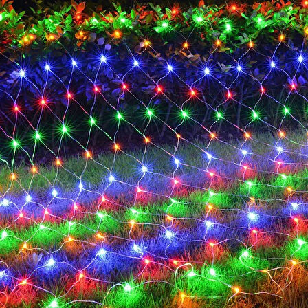 YÜKSEK KALİTE RENKLİ AĞ LED IŞIK ÖRÜMCEK AĞI LED IŞIK 2X2 m2 EKLEMELİ ANİMASYONLU MODLU 220 VOLT