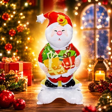 120 CM DEV NOEL BABA FOLYO BALON VİTRİN YILBAŞI AĞACI YILBAŞI BALONU SANTA CLAUS NEW YEAR'S BALLOON