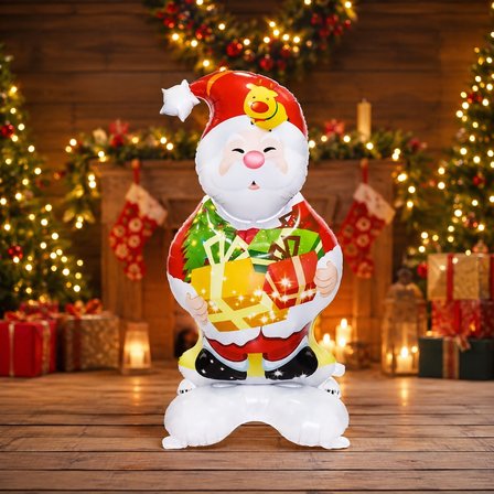 120 CM DEV NOEL BABA FOLYO BALON VİTRİN YILBAŞI AĞACI YILBAŞI BALONU SANTA CLAUS NEW YEAR'S BALLOON