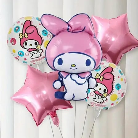 VIP YÜKSEK KALİTE 15 ADET MY MELODY FOLYO BALON FULL SET MY MELODY KONSEPT BALON MY MELODY BALON