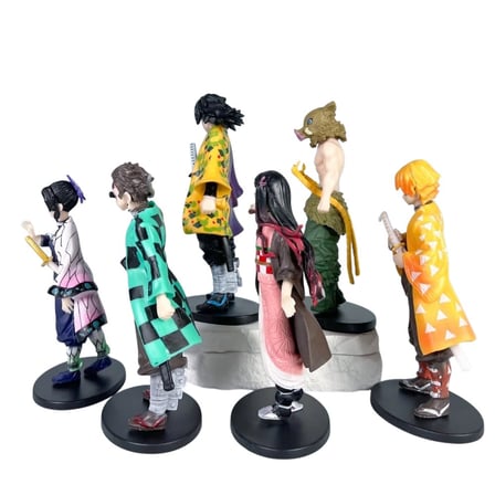 VIP YÜKSEK KALİTE 16 CM 6 LI DEMON SLAYER KARAKTER SET DEMON SLAYER OYUNCAKLARI DEMON SLAYER BİBLO