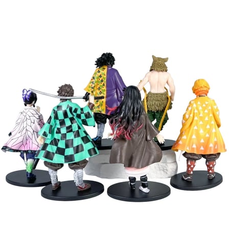 VIP YÜKSEK KALİTE 16 CM 6 LI DEMON SLAYER KARAKTER SET DEMON SLAYER OYUNCAKLARI DEMON SLAYER BİBLO