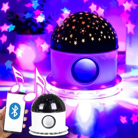 BLUETOOTH MUSİC COLORFUL LED LİGHT GECE LAMBASI YILDIZ RENKLİ LED IŞIKLAR + HOPARLÖR 220 VOLT FİŞLİ