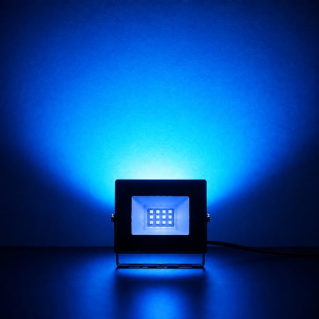 VIP MAVİ RENK MİNİ LED PROJEKTÖR 10 WATT IP20 11X9 CM MAVİ LED IŞIK 220 VOLT GİRİŞ 12 VOLT ÇIKIŞLI
