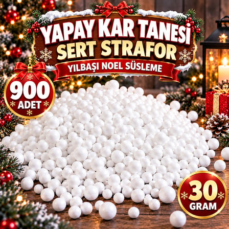 900 ADET BEYAZ YAPAY KAR TANESİ YILBAŞI AĞACI SÜSLERİ NOEL AĞACI SÜSLERİ VİTRİN MEKAN SÜSLEME