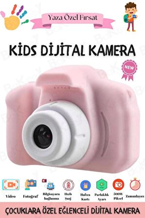 Çocuk Fotoğraf Makinesi Mini Dijital Fotoğraf Makinesi 1080p Hd Selfie Kamera