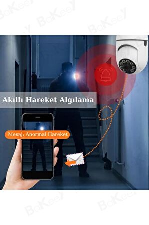 Ampul Kamera Harekete Duyarlı Gece Görüşlü Sesli Kablosuz 360 Hd Ip Kamera