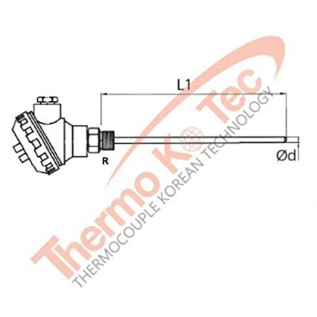 Kafalı Tip PT100 8x100mm