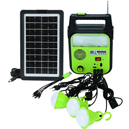 dat-9012b solar panelli radyolu çok foksiyonlu kamp feneri