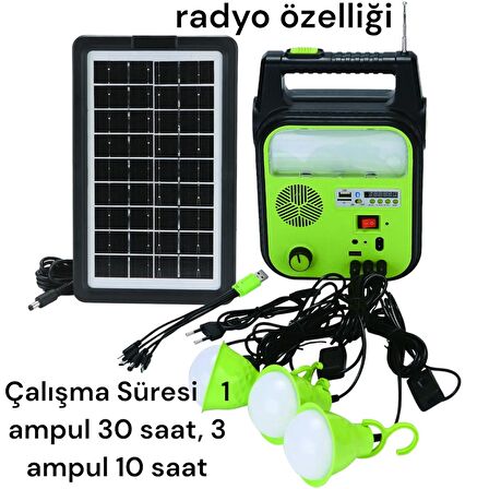 dat-9012b solar panelli radyolu çok foksiyonlu kamp feneri
