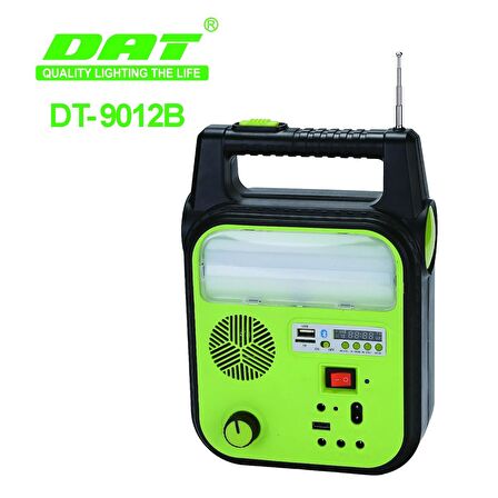 dat-9012b solar panelli radyolu çok foksiyonlu kamp feneri