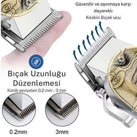 Waer ful çelik tasarım kancalı dijital göstergeli ayarlanabilir çelik bıçaklara sahip tıraş makinesi