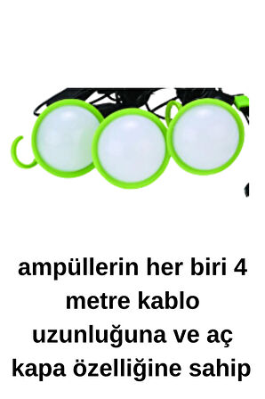 Güneş Enerjili Solar Şarjlı Çadır Kamp Aydınlatma Fener Seti çok foksiyonlu