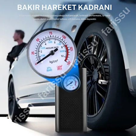 Taşınabilir şarjlı Hava Kompresörü – Çok Fonksiyonlu Lastik Şişirme Pompası