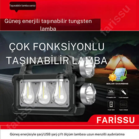 solar panelli çok foksiyonlu telefon şarj özellikli el feneri ışıldak